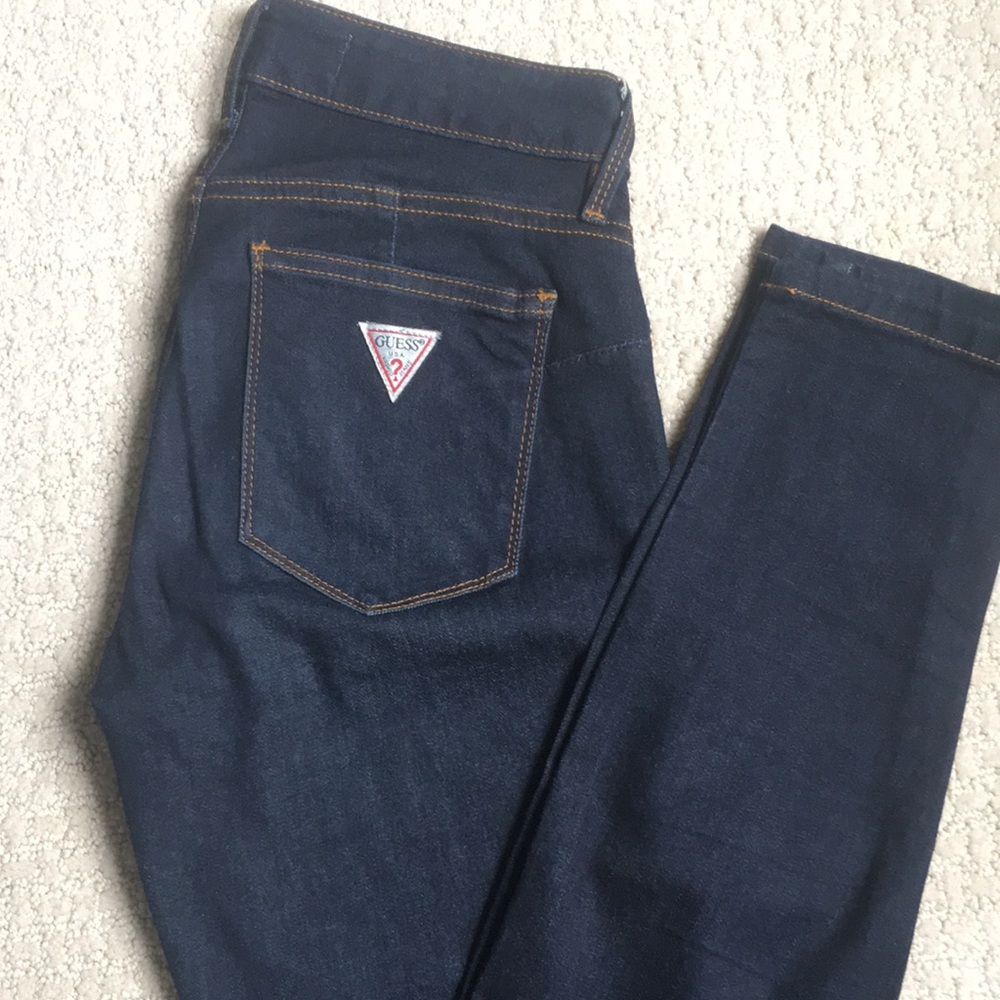 Guess Curvex X Navy Blue Skinny Jeans - Like New! - Picture 4 of 14